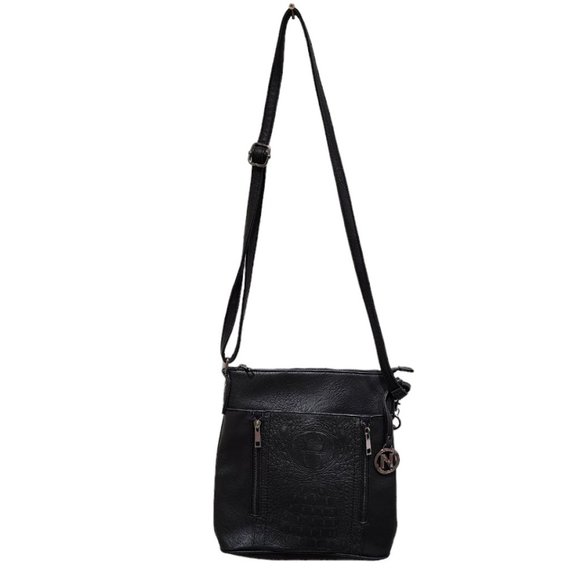 Peter Nygard Women's Leather Black Shoulder Bag - Picture 1 of 13